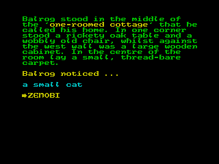 Screenshot Thumbnail / Media File 1 for Balrog & The Cat, The (1988)(Zenobi Software)[a]